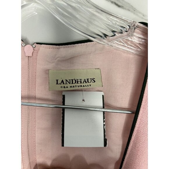 Chic Pink and Black Lace-Up Midi Dress - Picture 4 of 15